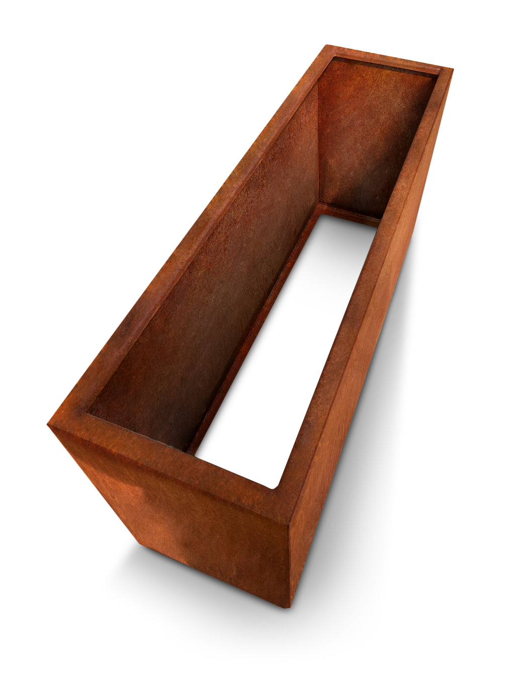 Donica corten prostokątna bez dna 100×40×60h (cm)