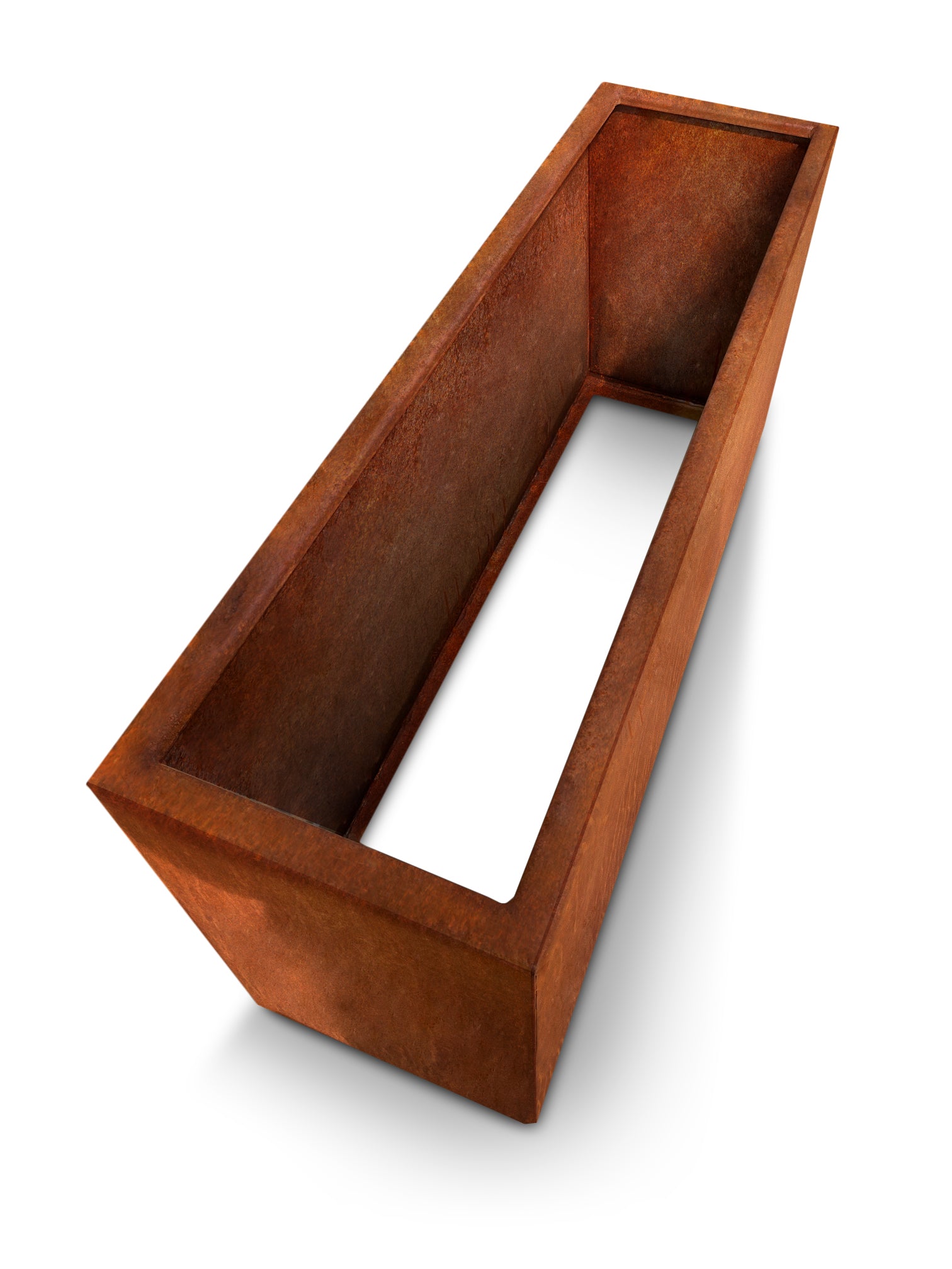 Donica corten prostokątna bez dna 100×30×60h (cm)