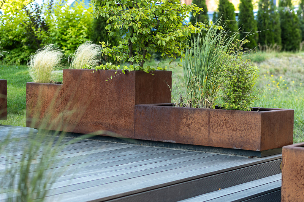 Donica corten kwadratowa 70×70×70h (cm)